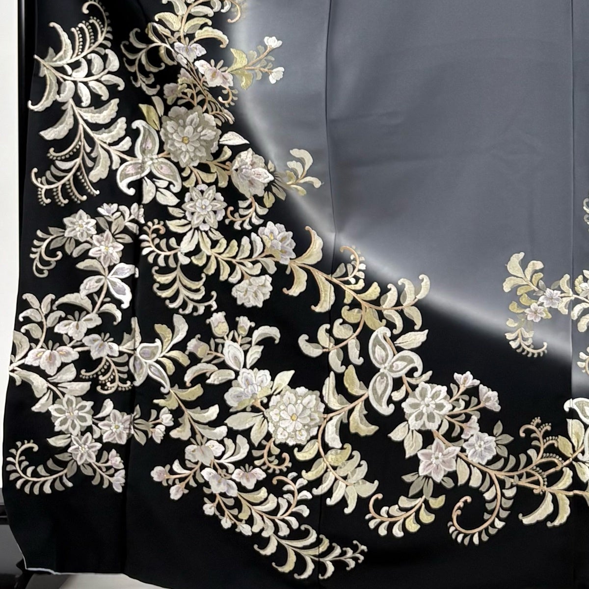 50%OFF 訪問着 身丈170cm 裄丈69cm L 袷 日本刺繍 花唐草 華文 刺繍