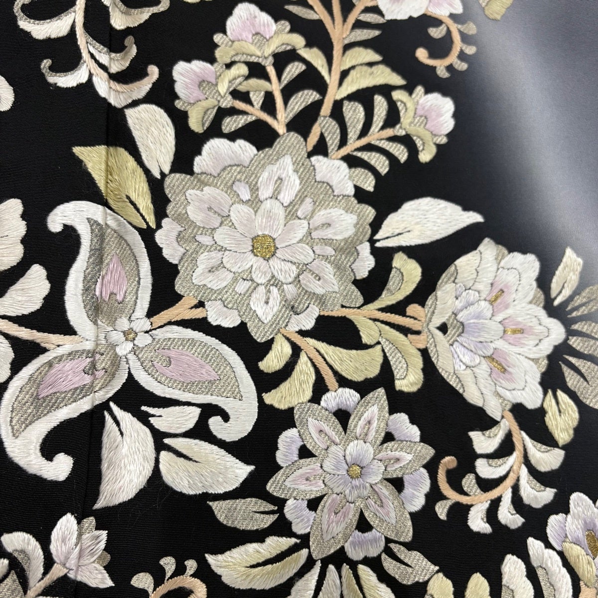50%OFF 訪問着 身丈170cm 裄丈69cm L 袷 日本刺繍 花唐草 華文 刺繍
