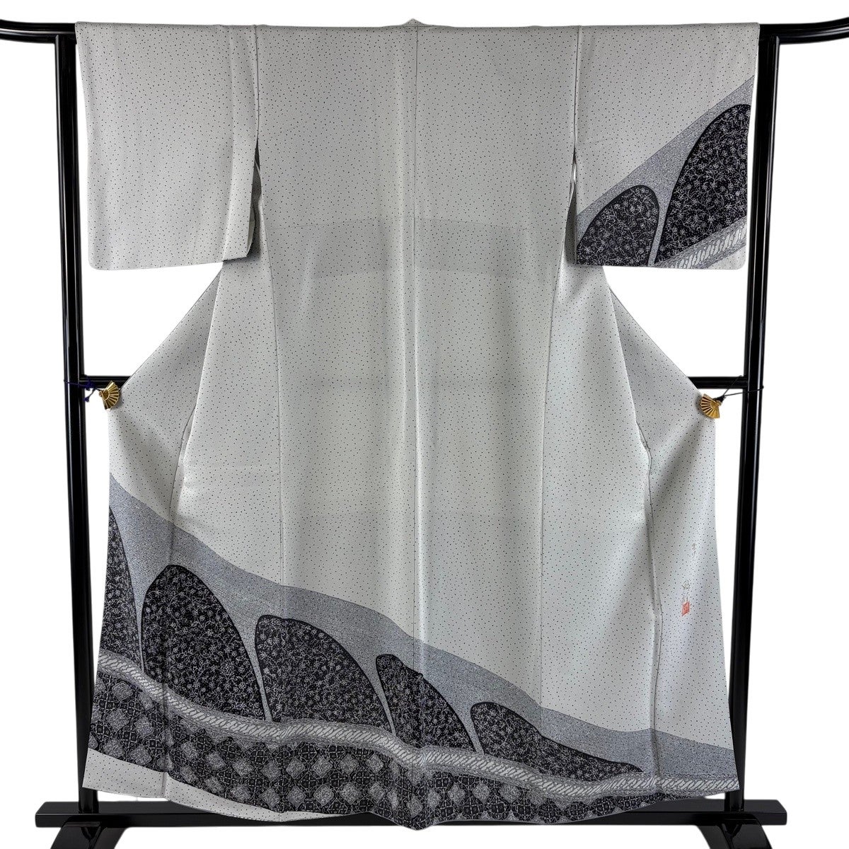 美品】 付下げ 身丈155cm 裄丈63.5cm S 袷 田家鬼彩 落款あり 花唐草