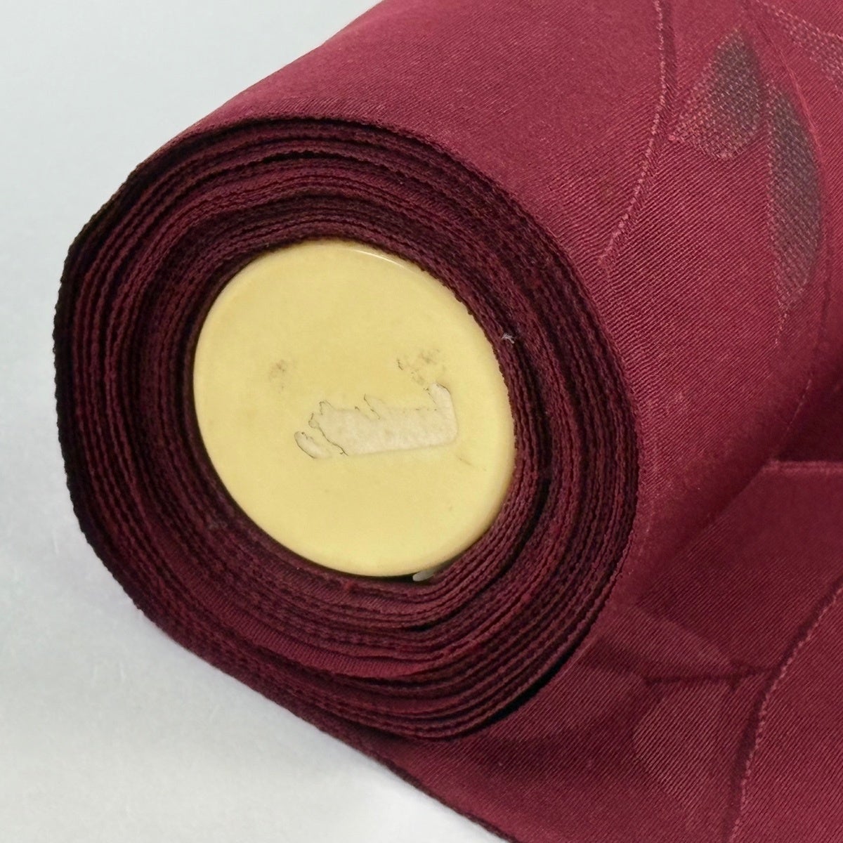 反物 優品 羽尺 羽織 和装コート 葉柄 えんじ色 正絹｜中古・古着