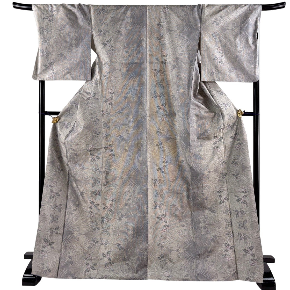 美品】 大島紬 身丈168.5cm 裄丈68cm L 袷 袋帯セット やまと 証紙あり
