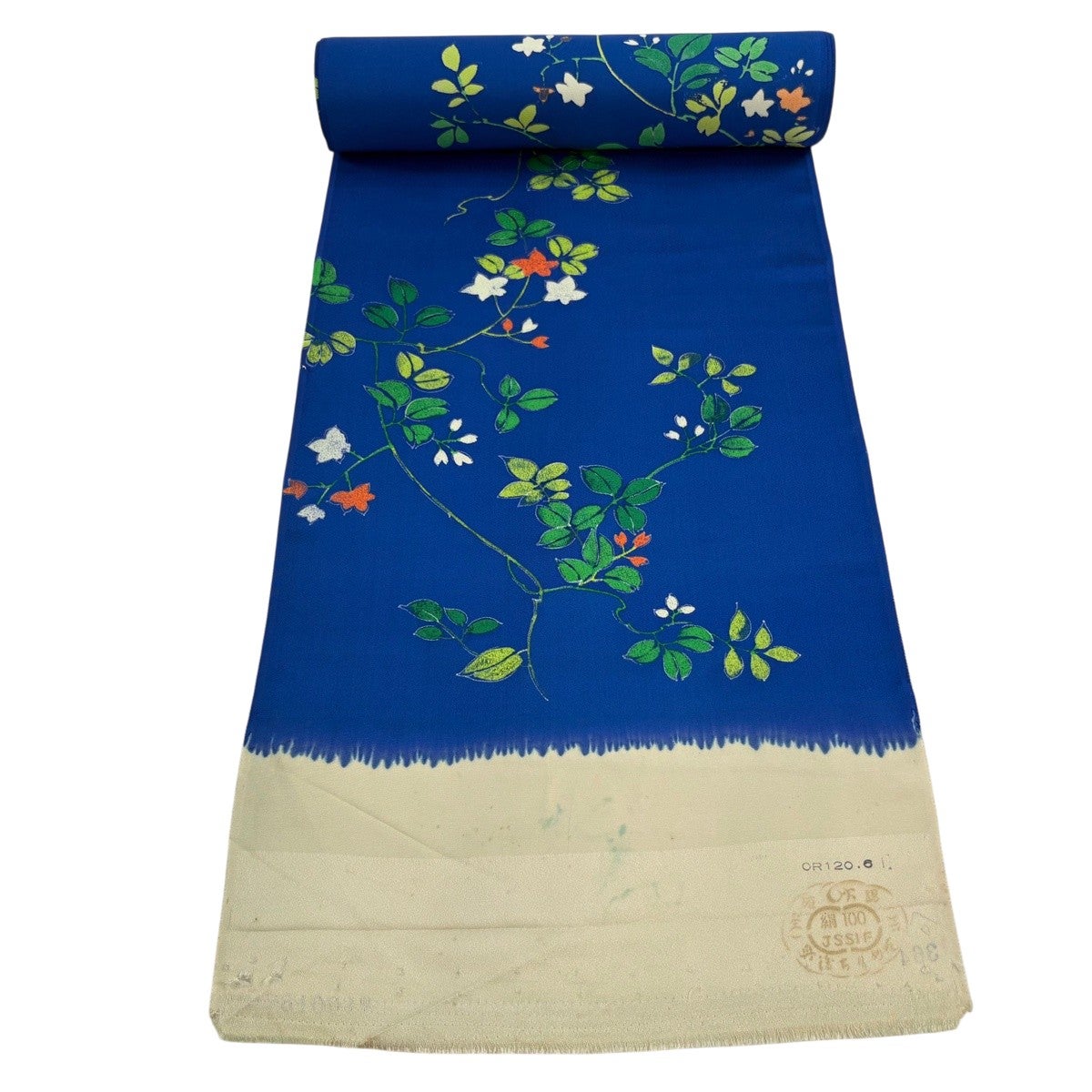 反物 秀品 小紋 菱 幾何学模様 青黒 正絹｜中古・古着・リサイクル着物