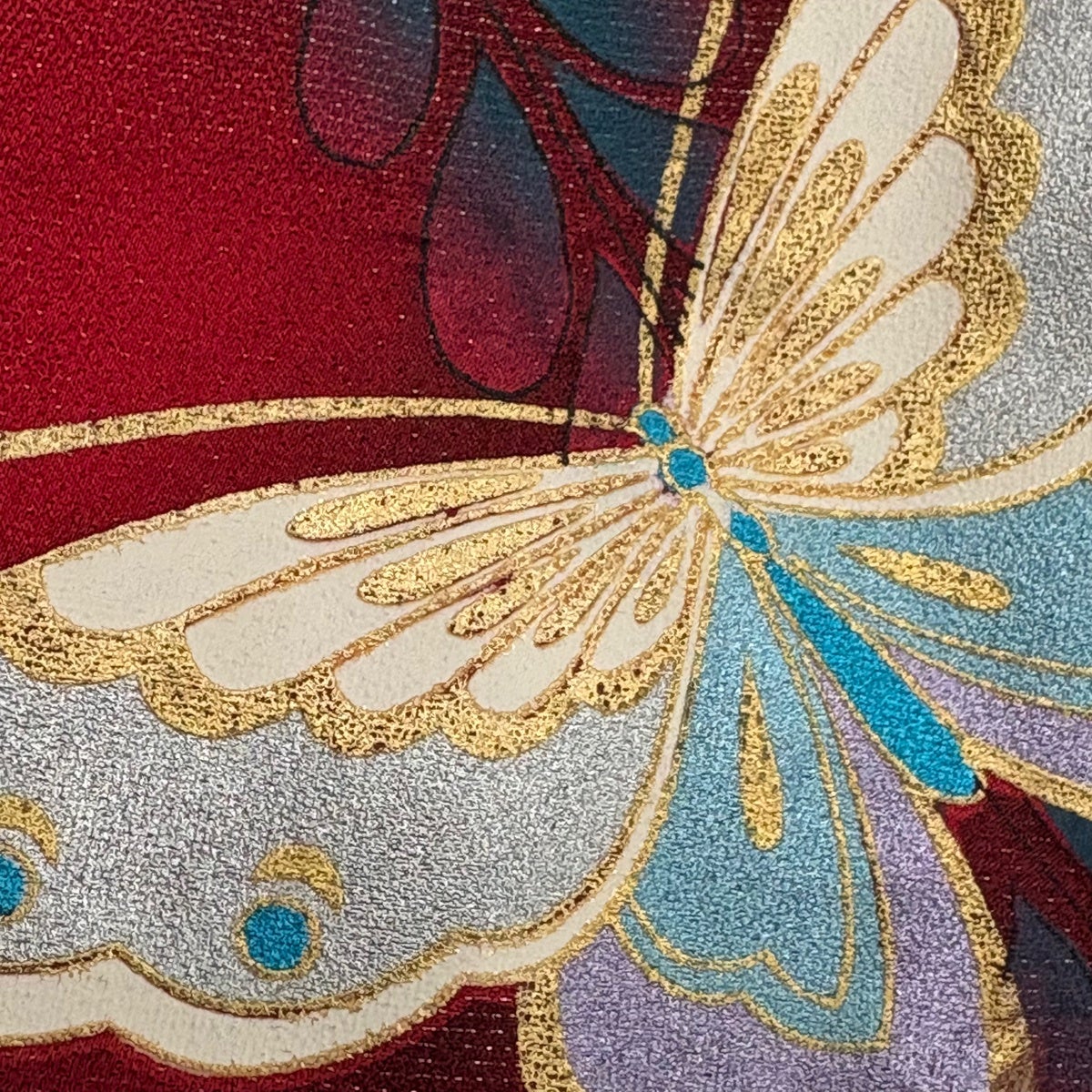 【美品】 振袖 身丈164.5cm 裄丈65cm 正絹 名品 【中古】 美品 振袖 身丈164cm 裄丈65.5cm M 袷 袋帯フルセット 草花 菊 金彩