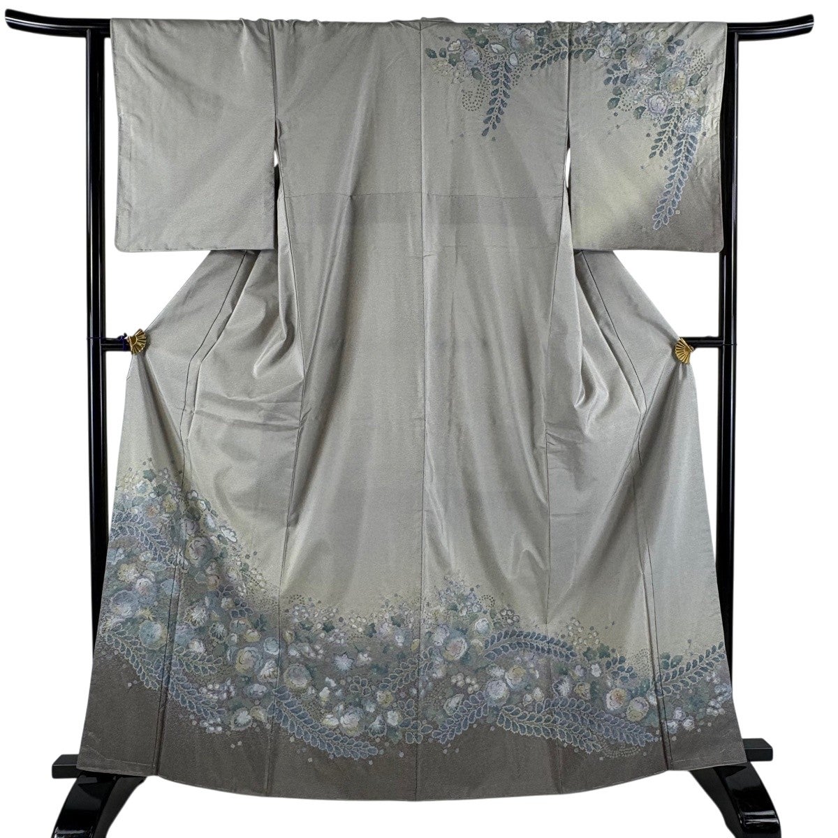 美品】 訪問着 身丈159.5cm 裄丈64.5cm M 袷 大島紬地 証紙あり 霞