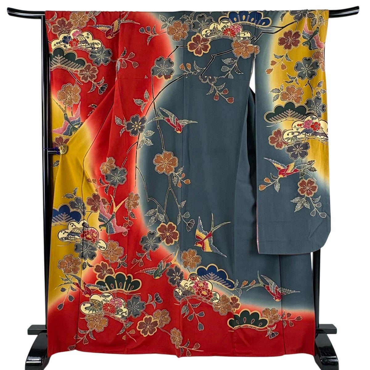 振袖セット 赤色 168cm着用 2〜12月】正絹振袖|着物レンタル|155〜168cm|振袖フルセット(赤系