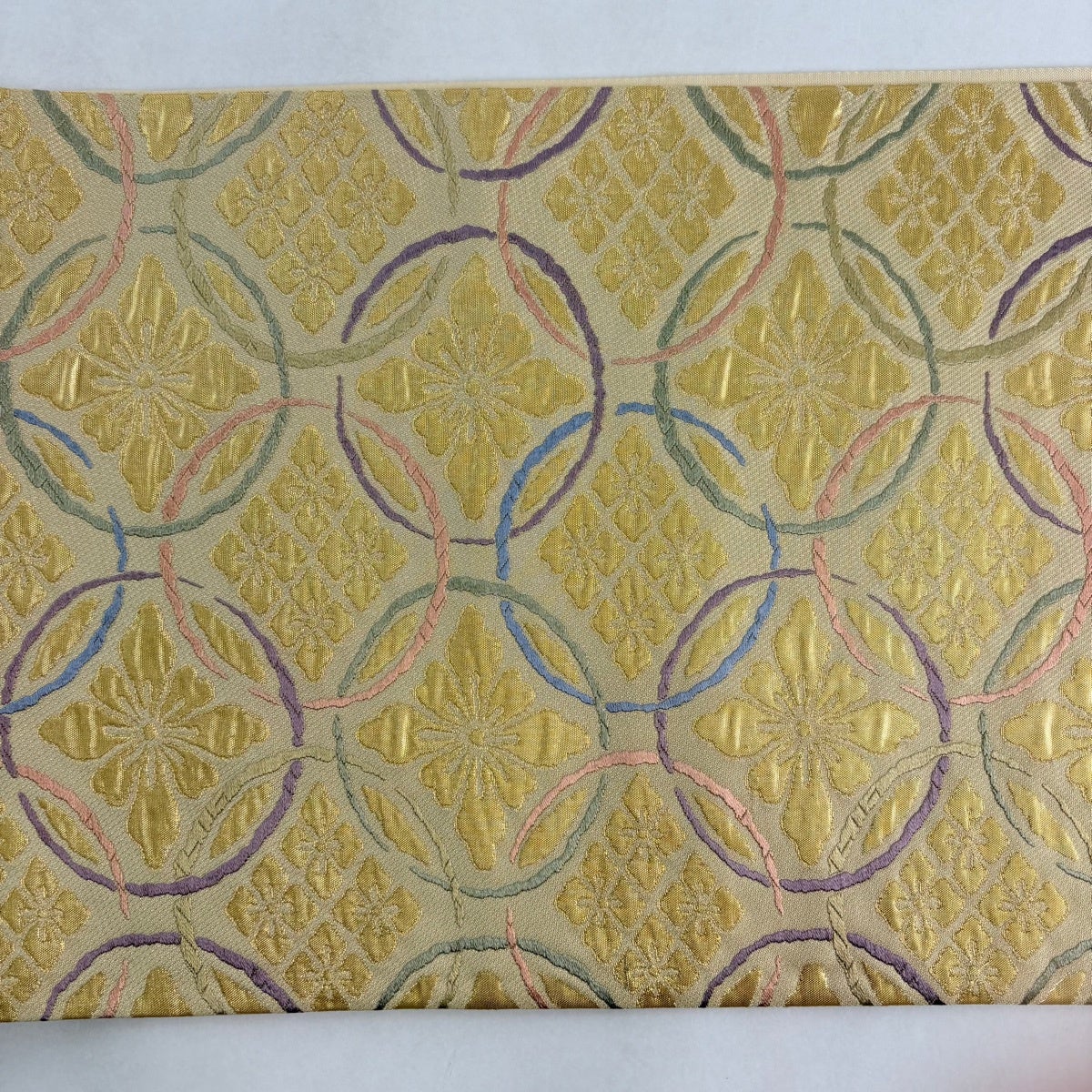 美品】 袋帯 名品 織匠十一代目 篠屋宗兵衛 ふくれおり 花菱 七宝 箔