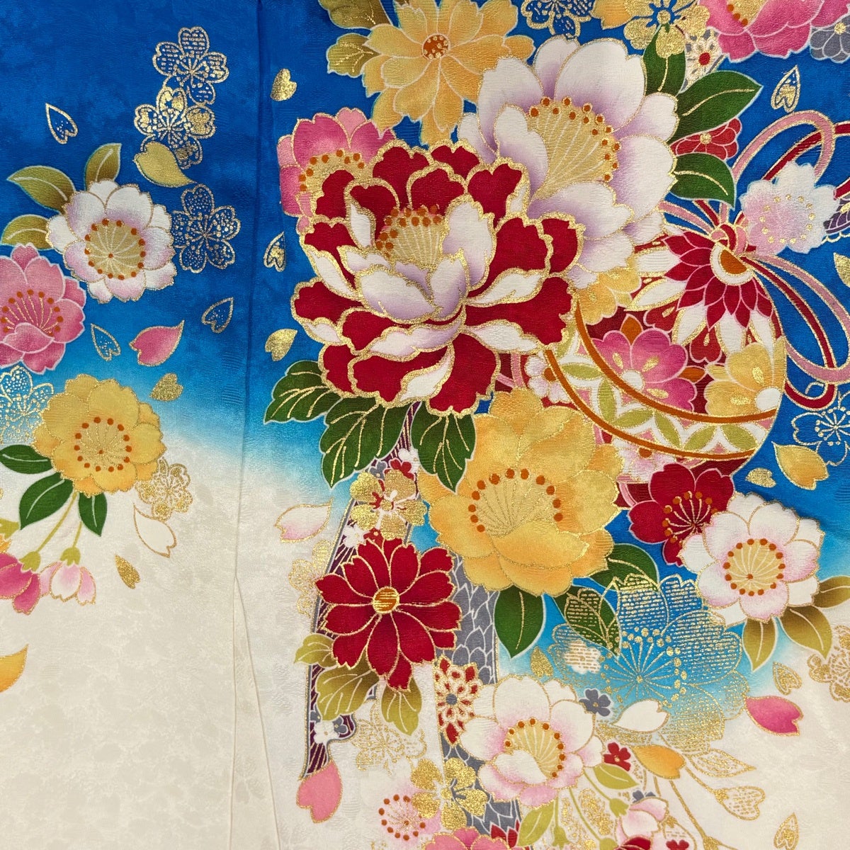 振袖 美品 名品 身丈155cm 裄丈65cm 正絹 【中古】 楽天市場】【中古】振袖 リサイクル着物 身丈155cm 裄65cm 前幅24cm 後