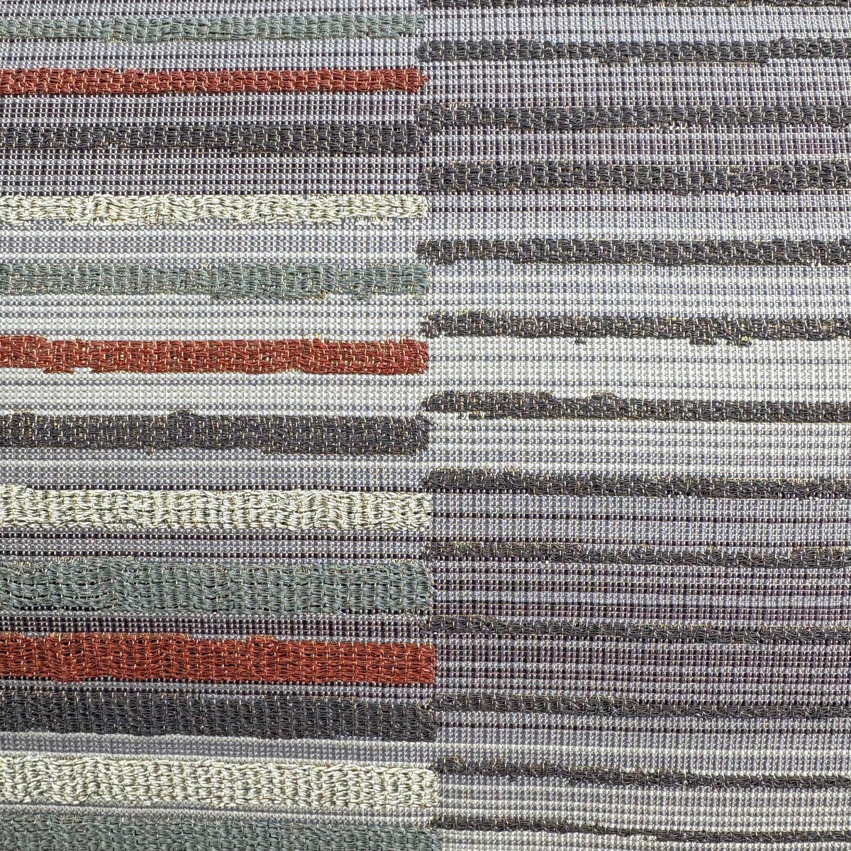 美品】 袋帯 秀品 段縞 金糸 紫 六通 正絹｜中古・古着・リサイクル