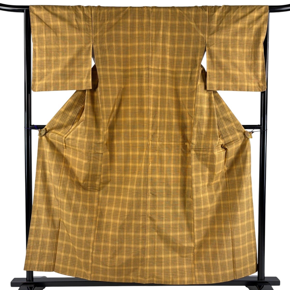 【美品】 小紋 身丈154cm 裄丈62cm 正絹 秀品 【中古】 美品 小紋 身丈154cm 裄丈62cm S 袷 草花 ぼかし 薄茶色 正絹 秀品