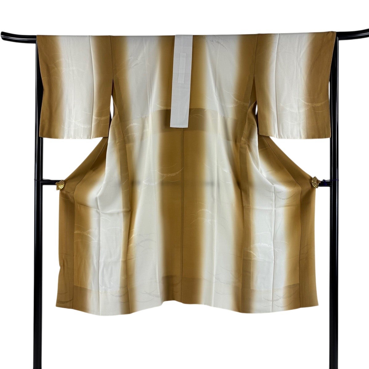 【美品】 訪問着 身丈160cm 裄丈67cm 正絹 秀品 【中古】 付下げ 身丈160.5cm 裄丈63cm S 袷 器物 霞 銀糸 刺繍 灰紫 正絹 秀品