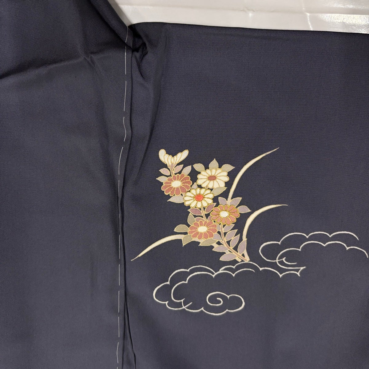 道行 身丈86cm 裄丈62cm 正絹 秀品 【中古】 中古）道行コート 赤 袷 総柄 菱模様【身丈】83.5cm【裄丈】68.5cm