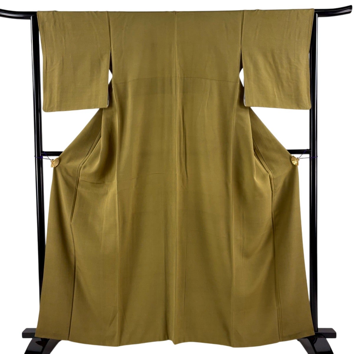 紬 身丈156cm 裄丈64cm M 袷 色紙 焦茶色 正絹 秀品｜中古・古着