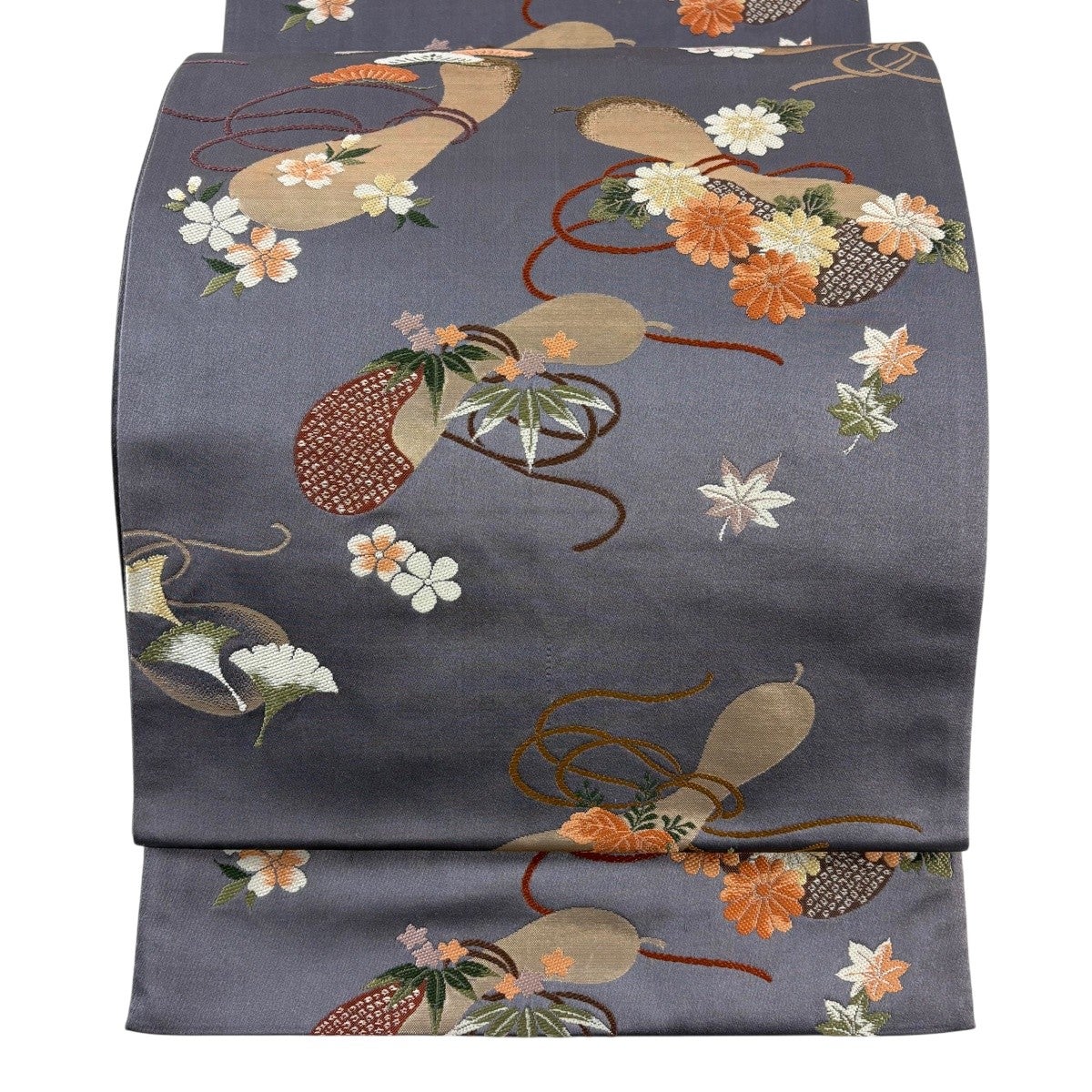 袋帯 名品 やまと 桜 花びら 金糸 箔 ピンク 六通 正絹｜中古・古着