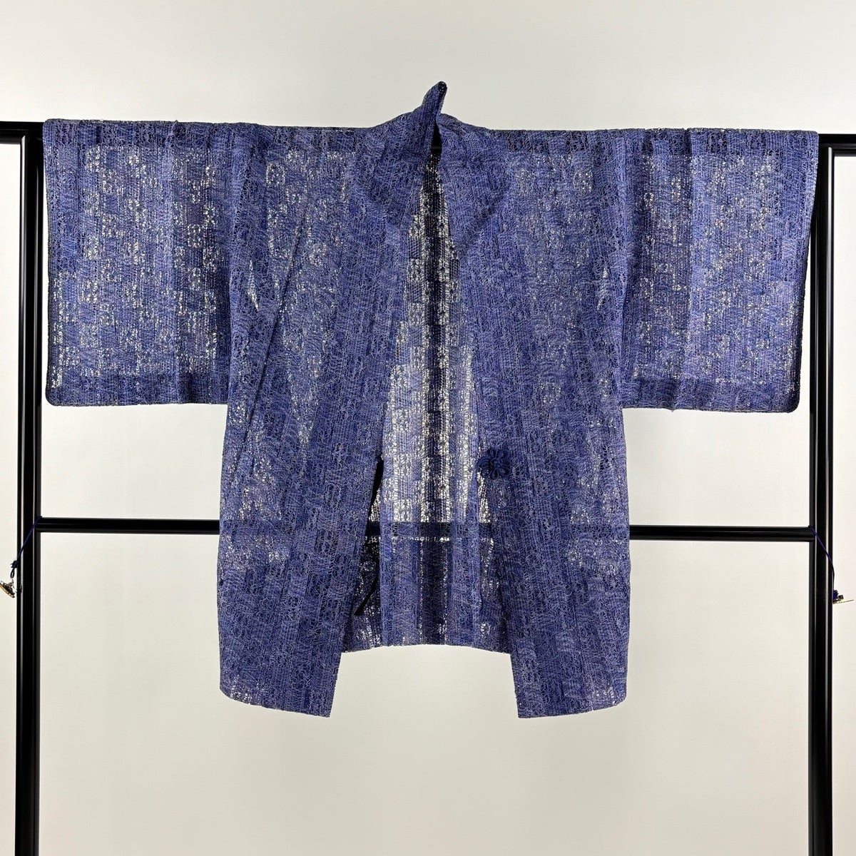 美品】 道中着 身丈91cm 裄丈63.5cm S 本泥染 和装コート 証紙あり