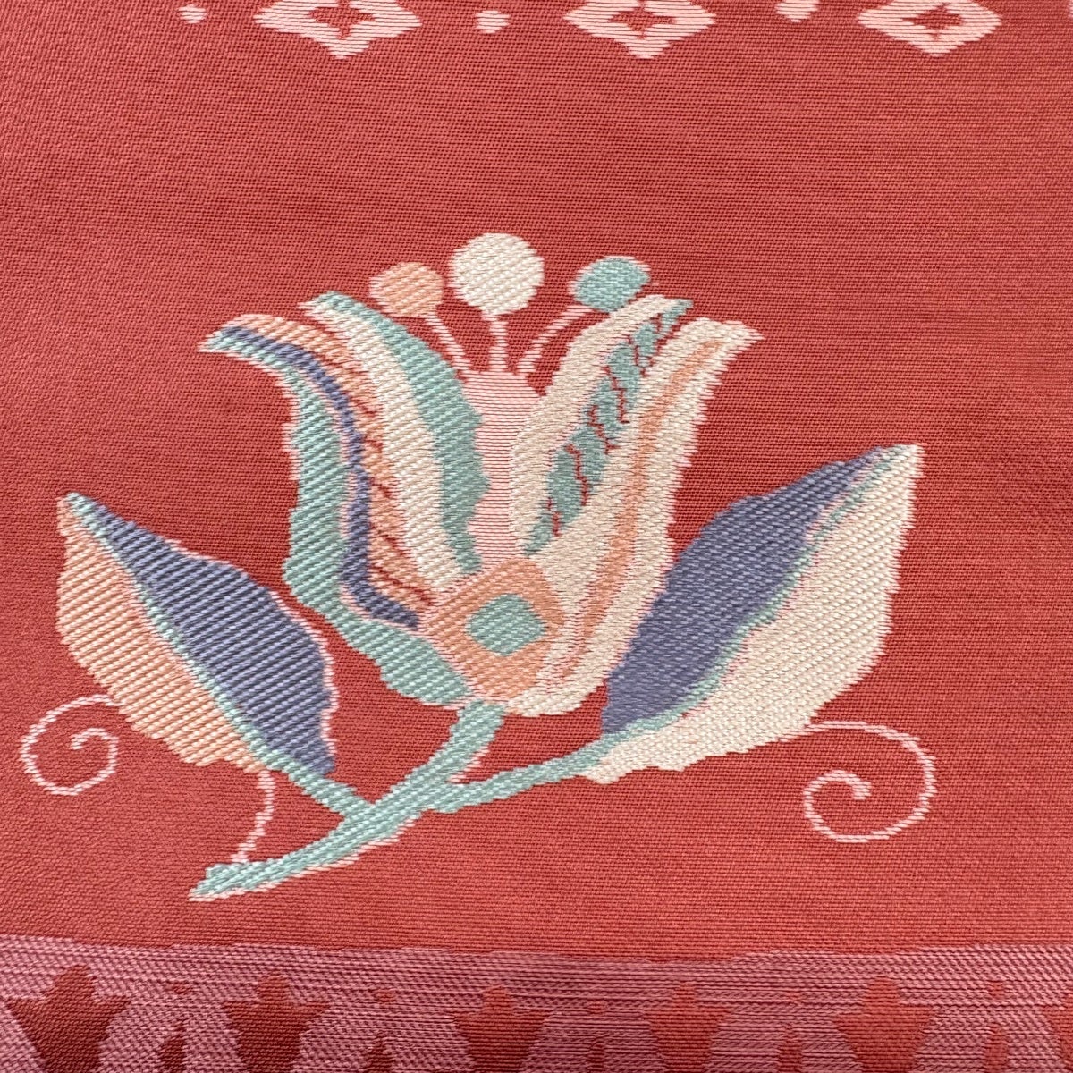 【美品】 高級 塩瀬 名古屋帯 正絹 平仕立て 洋花 えんじ 赤 芸者 レトロ 名古屋帯】塩瀬 正絹 染帯 花柄 赤 エレガント - メルカリ