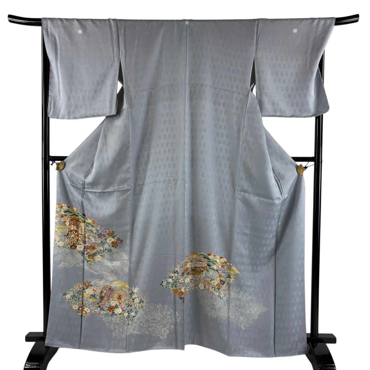 色留袖 秀品 身丈160cm 裄丈62cm 正絹 【中古】 中古） 黒留袖 黒 フォーマル 鳳凰 袷 絹【身丈】160cm【裄丈】66cm