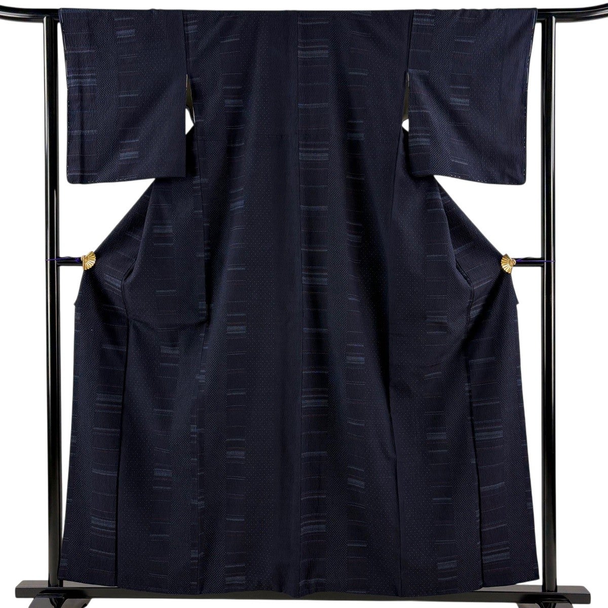 【美品】 紬 身丈157cm 裄丈66cm 正絹 秀品 【中古】 付下げ 身丈157cm 裄丈66cm M 袷 手彫木版染 紬地 落款あり 草花 建物