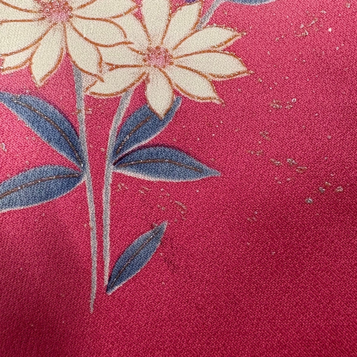 50%OFF 振袖 身丈153.5cm 裄丈63cm S 袷 秋山庄太郎 落款あり 草花 蝶