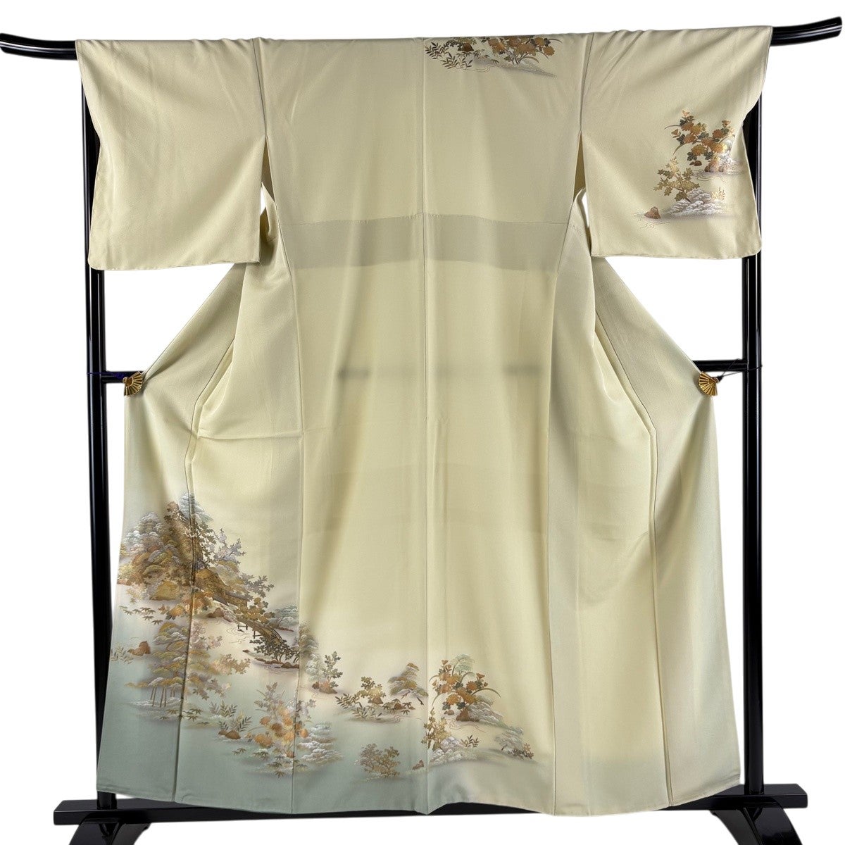 美品】 訪問着 身丈164.5cm 裄丈66cm M 袷 徳永憲峯 落款あり 辻が花