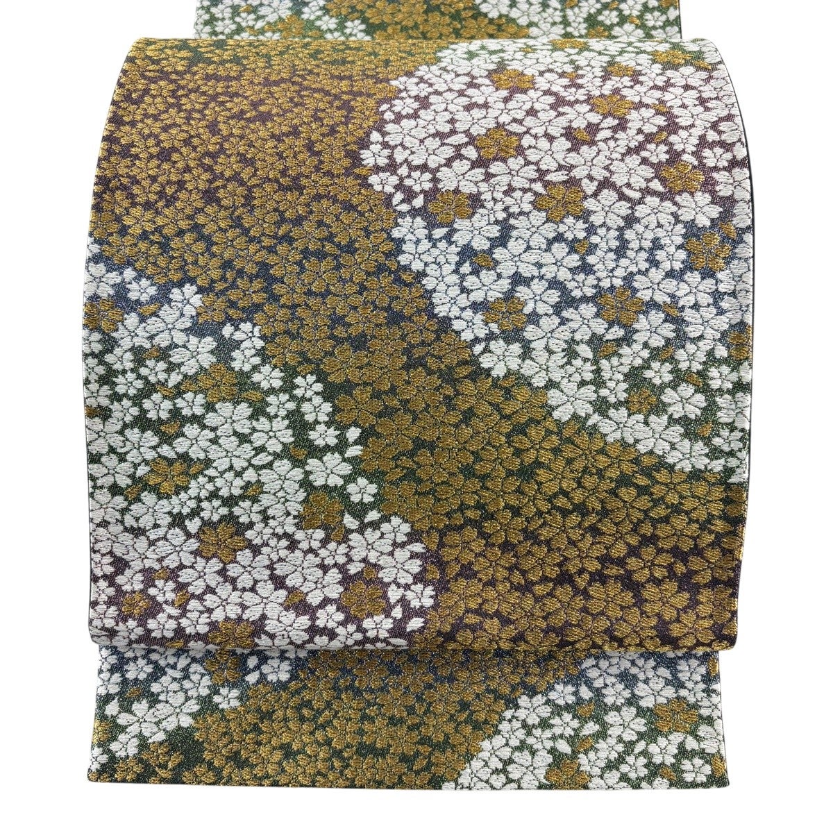 美品】 袋帯 逸品 辻村ジュサブロー 落款あり うさぎ 花びら 黒 六通