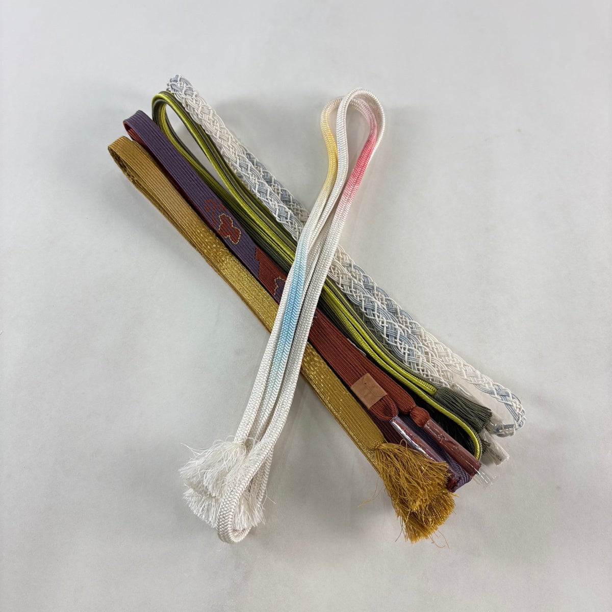 帯締め 優品 帯締め5本セット 濃紫 正絹 和装小物｜中古・古着