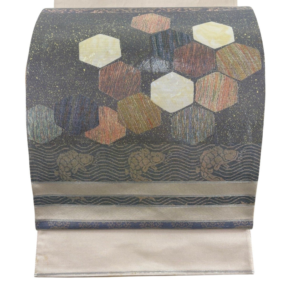 特463nuchji 螺鈿袋帯 お太鼓柄 陶器 中古A【ことこと屋】 □太鼓柄