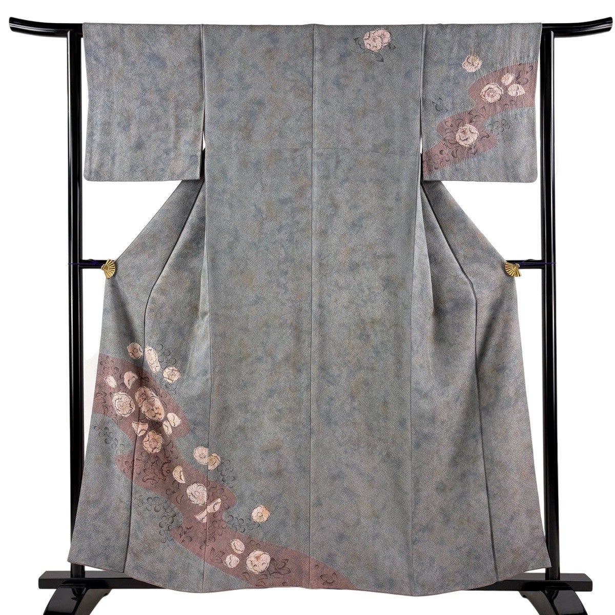 ★正絹★新品・未使用品★裄６８㎝★グレー基調に辻が花★ 辻が花 訪問着 No.AA-4779-Mサイズのレンタル｜きもの365