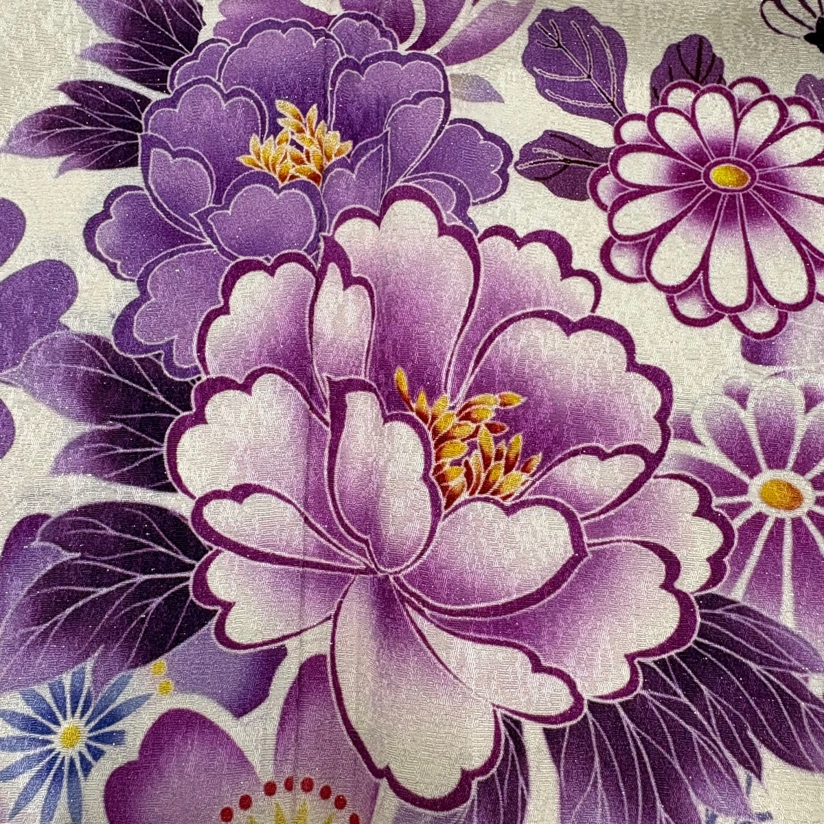 振袖 身丈172cm 裄丈68.5cm 正絹 逸品 【中古】 振袖 身丈172cm 裄丈67.5cm L 袷 枝垂れ桜 黒 正絹 名品｜中古・古着