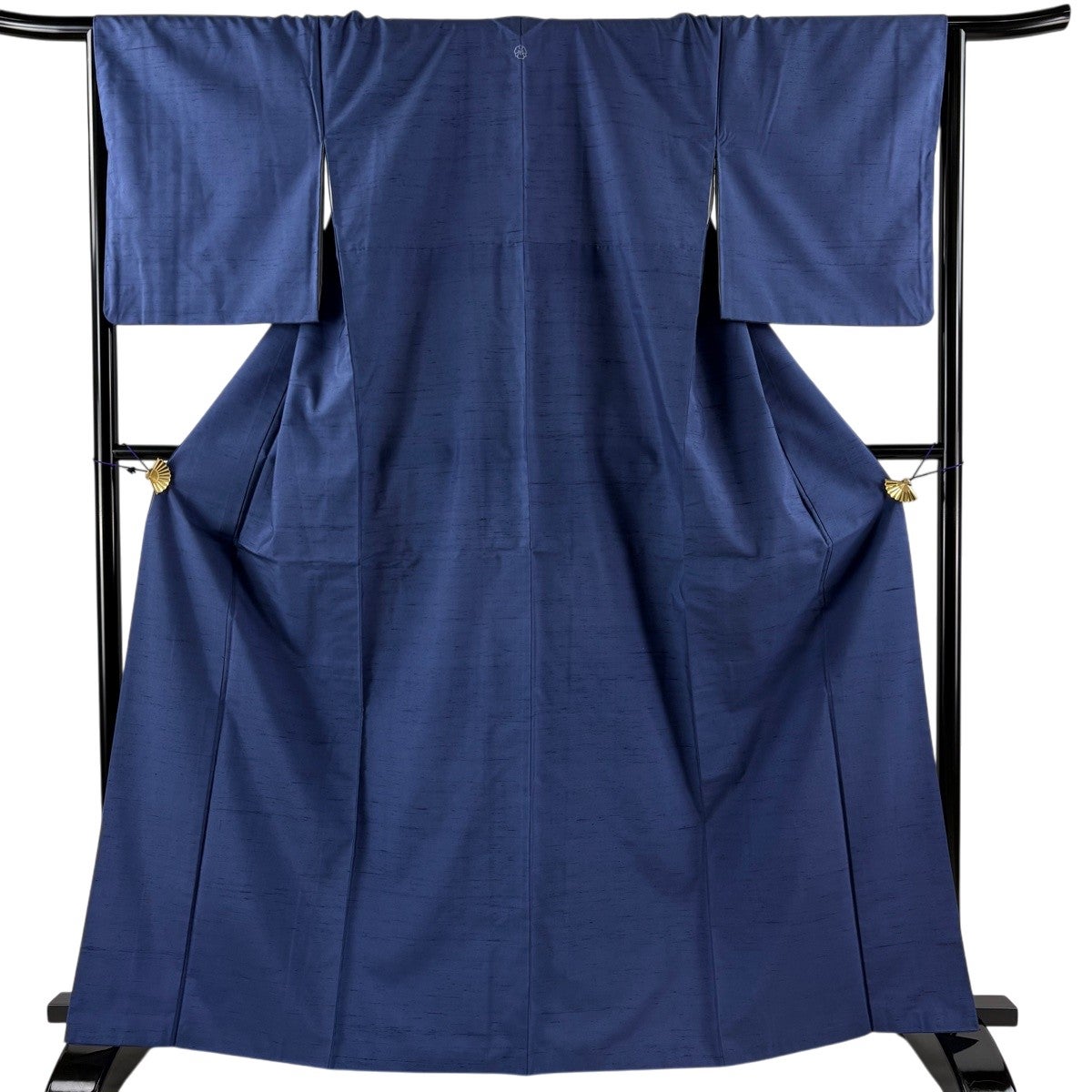 【美品】 紬 身丈165cm 裄丈68.5cm 正絹 逸品 【中古】 紬 身丈165.5cm 裄丈66cm M 袷 加賀梅染 岡本幸治 落款あり 証紙あり