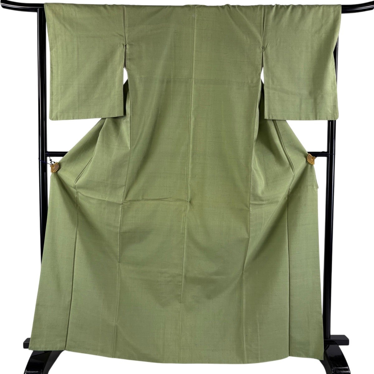 紬 身丈160cm 裄丈67cm M 袷 縞 灰色 正絹 秀品｜中古・古着