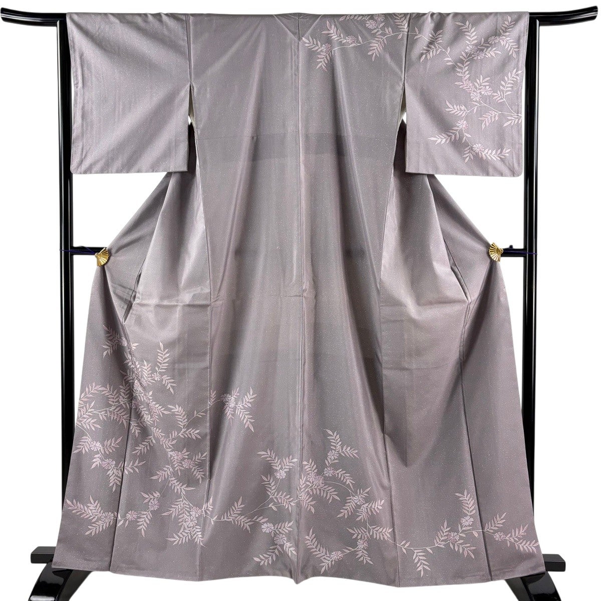 付下げ 身丈162cm 裄丈64cm M 袷 紬地 染め分け 薄紫 正絹 秀品｜中古