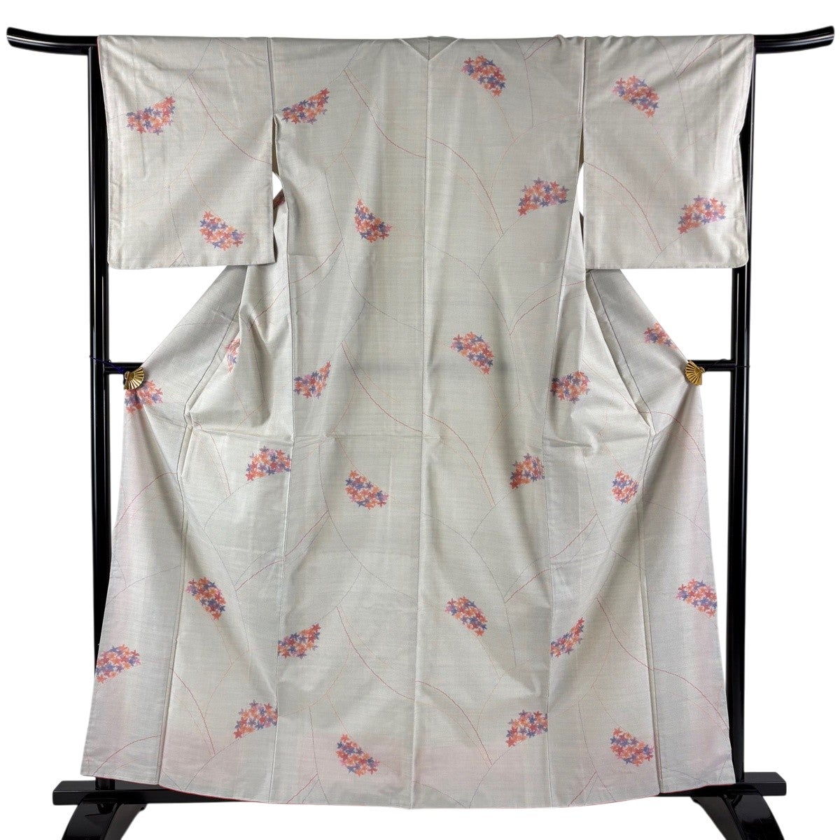 美品】 大島紬 身丈160cm 裄丈65.5cm M 袷 斉藤三才 落款あり 証紙あり