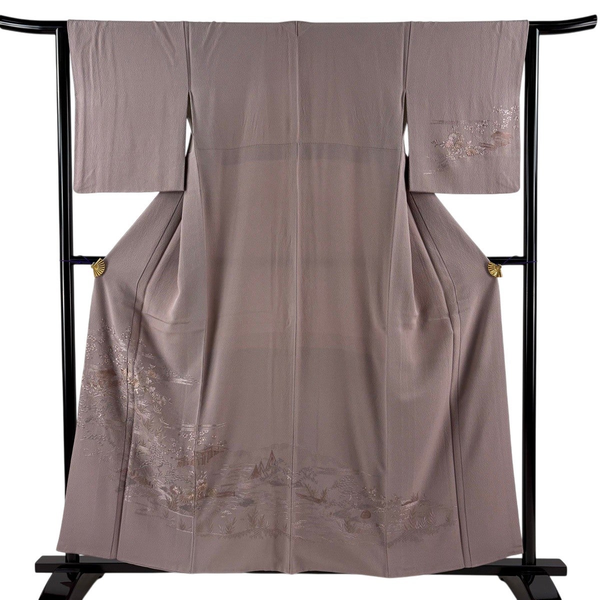 付下げ 身丈158.5cm 裄丈67cm 正絹 秀品 【中古】 美品】 付下げ 身丈158.5cm 裄丈63.5cm S 袷 落款あり 竹 流水 ぼかし