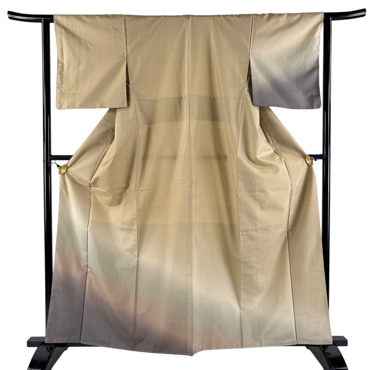 【美品】 紬 身丈161cm 裄丈63.5cm 正絹 秀品 【中古】 美品】 紬 身丈161.5cm 裄丈63cm S 袷 青灰色 正絹 秀品 一つ紋｜中古