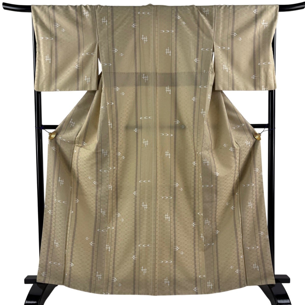 小紋 身丈170.5cm 裄丈67.5cm 正絹 名品 【中古】 美品】 小紋 身丈162.5cm 裄丈64cm M 薄物 絽 鳥獣戯画 ぼかし 薄緑