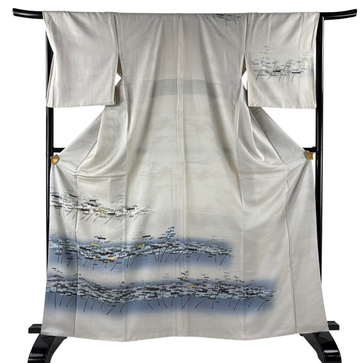 訪問着 身丈156cm 裄丈66cm 正絹 逸品 【中古】 訪問着 身丈156cm 裄丈65.5cm M 袷 田村哲彦 落款あり 宝尽くし 松竹梅