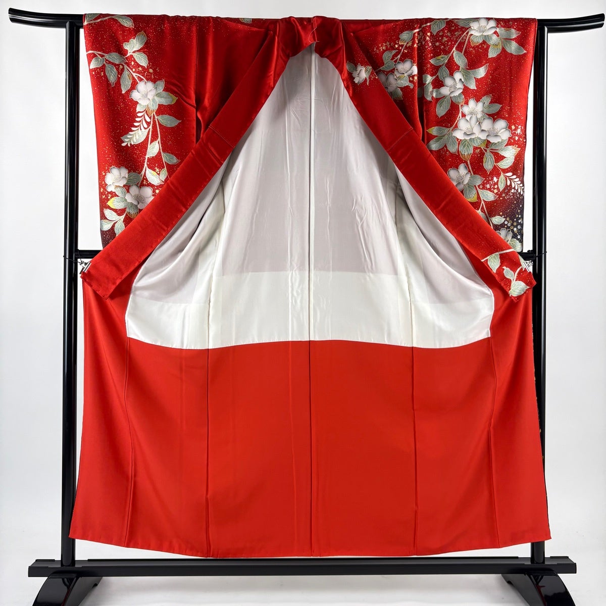 振袖 中古  赤 正絹 古典 裄68cm 身丈163.5cm 美品 L サイズ 成人式 5058 振袖 中古 赤 正絹 古典 裄68cm 身丈163.5cm 美品 L サイズ 成人式