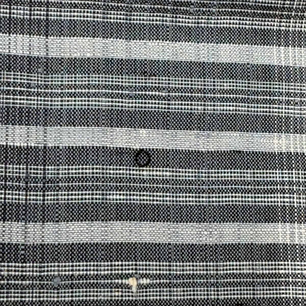 紬 身丈155.5cm 裄丈61.5cm 正絹 秀品 【中古】 美品】 紬 身丈155.5cm 裄丈63.5cm S 袷 横縞 青灰色 正絹 秀品｜中古