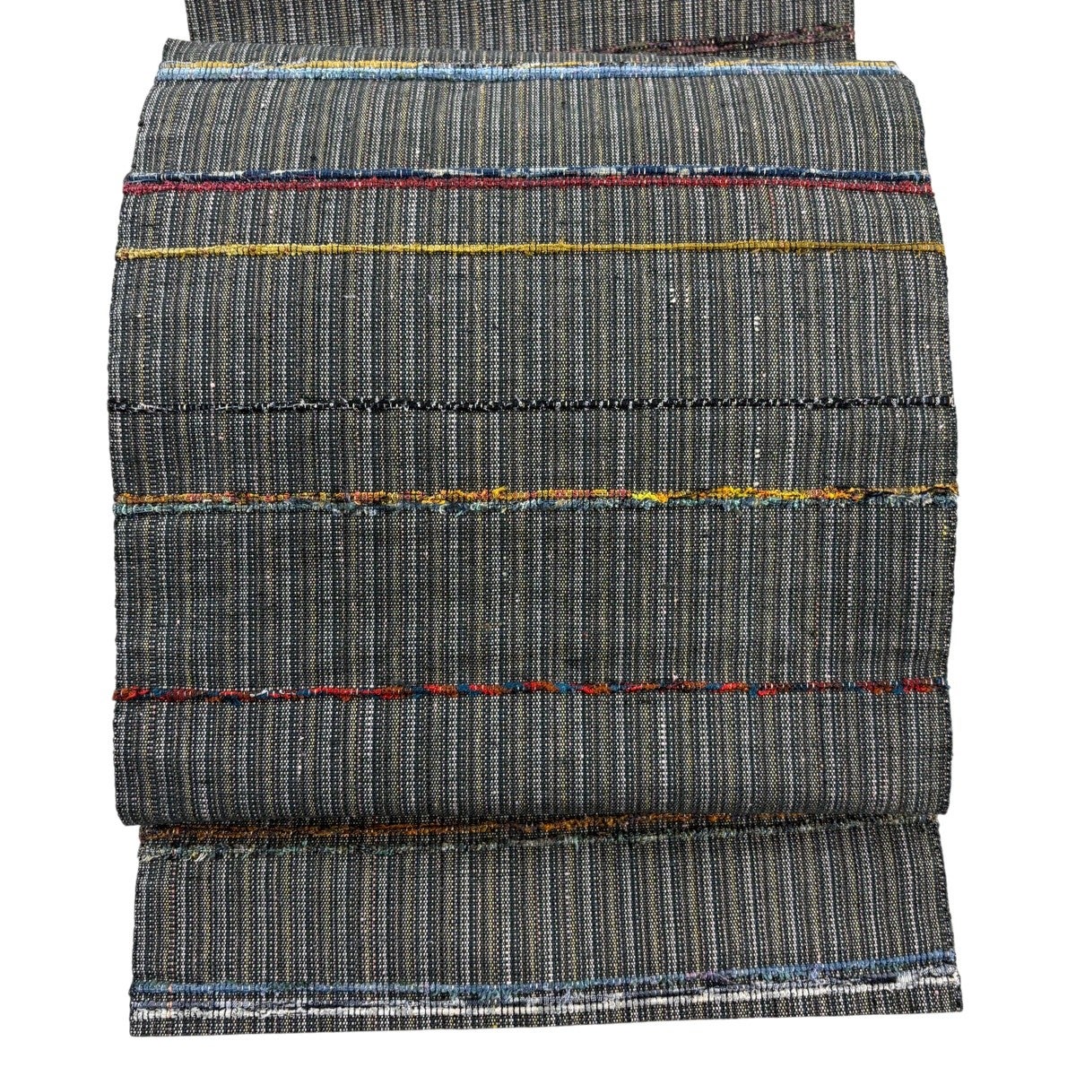 名古屋帯 秀品 八寸名古屋帯 松葉仕立て フクロウ 月 金糸 墨色 正絹