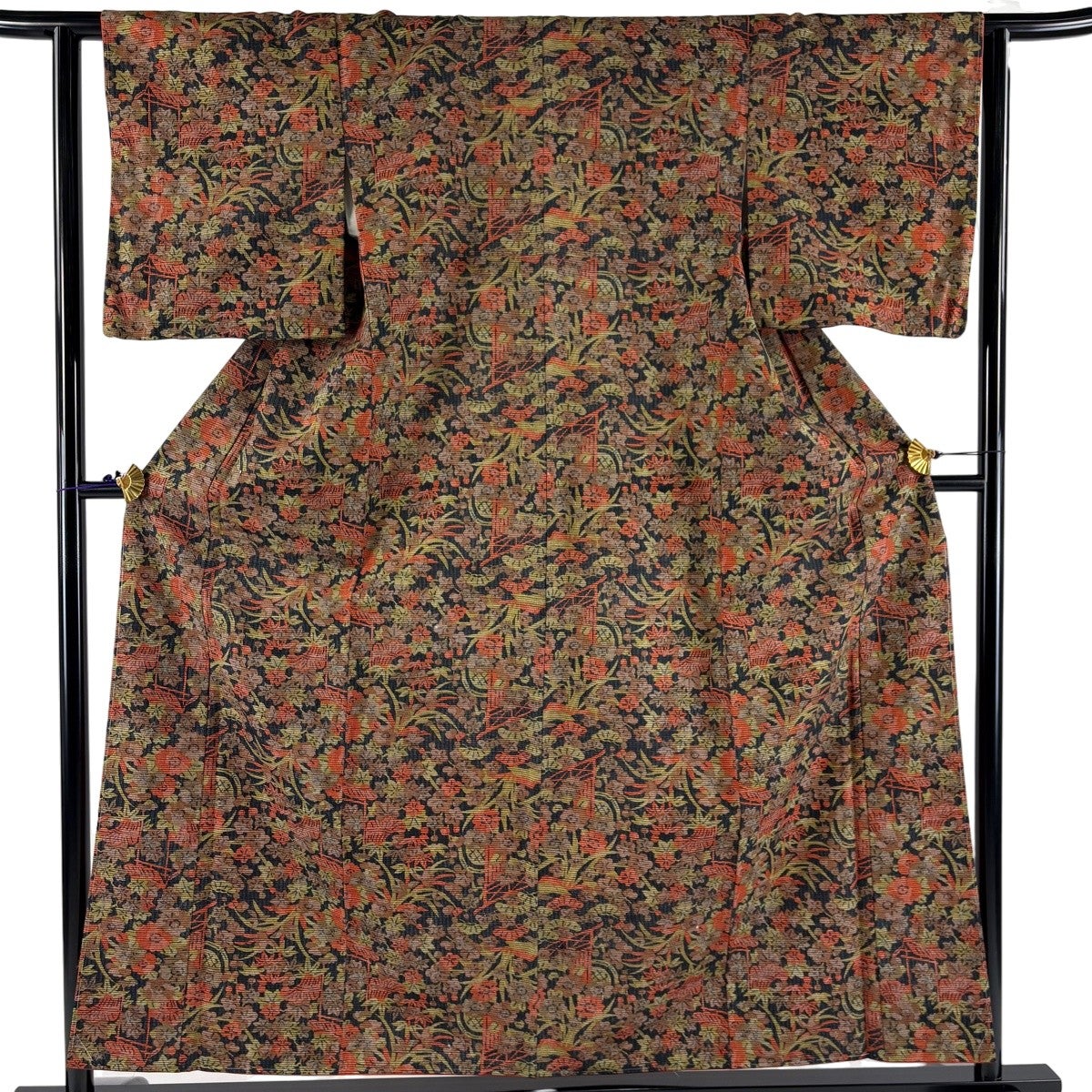 【美品】 小紋 身丈152cm 裄丈62cm 正絹 逸品 【中古】 在庫一掃】 【美品】 小紋 身丈152cm 裄丈62cm 正絹 名品 【中古】の