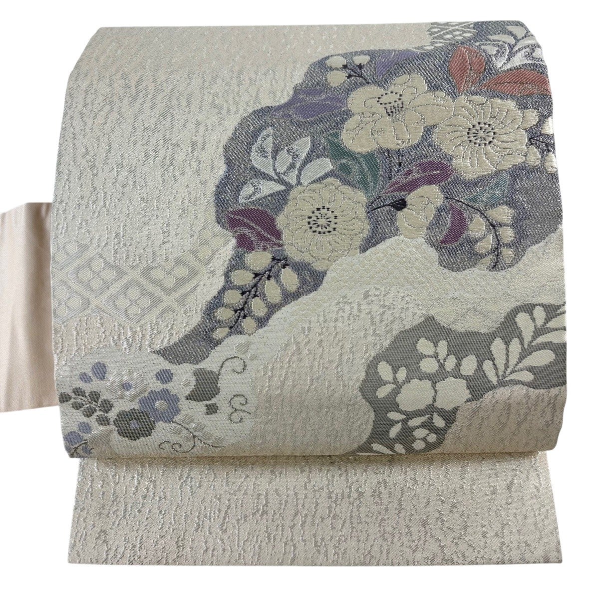 imu1346  正絹  辻が花  名古屋帯 美品】 名古屋帯 秀品 辻が花柄 赤紫 正絹｜中古・古着・リサイクル