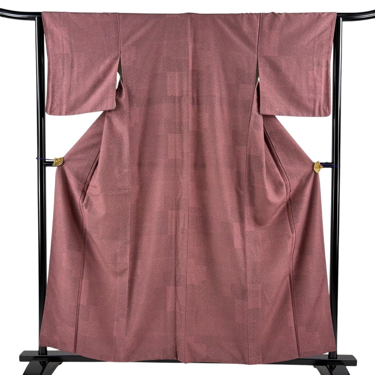 美品】 江戸小紋 身丈158cm 裄丈64cm M 袷 万筋 小豆色 正絹 名品