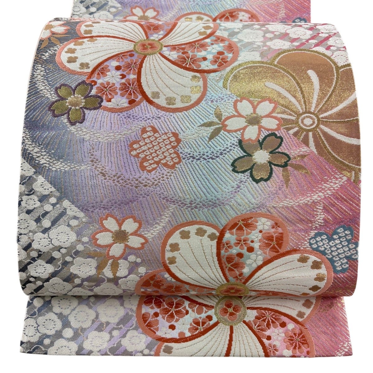 袋帯 秀品 華文 鳥 金糸 箔 金色 六通 正絹｜中古・古着・リサイクル
