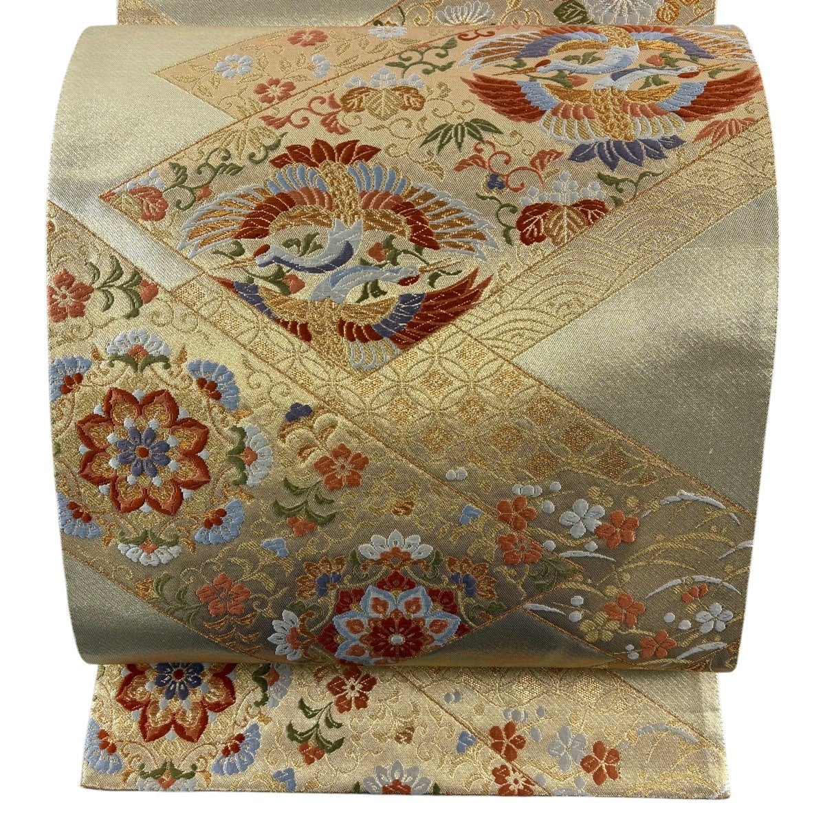 華文 格調高い華やぎ 練色 多色 金 袋帯 A790-17 【中古】 1000069979018-11.jpg