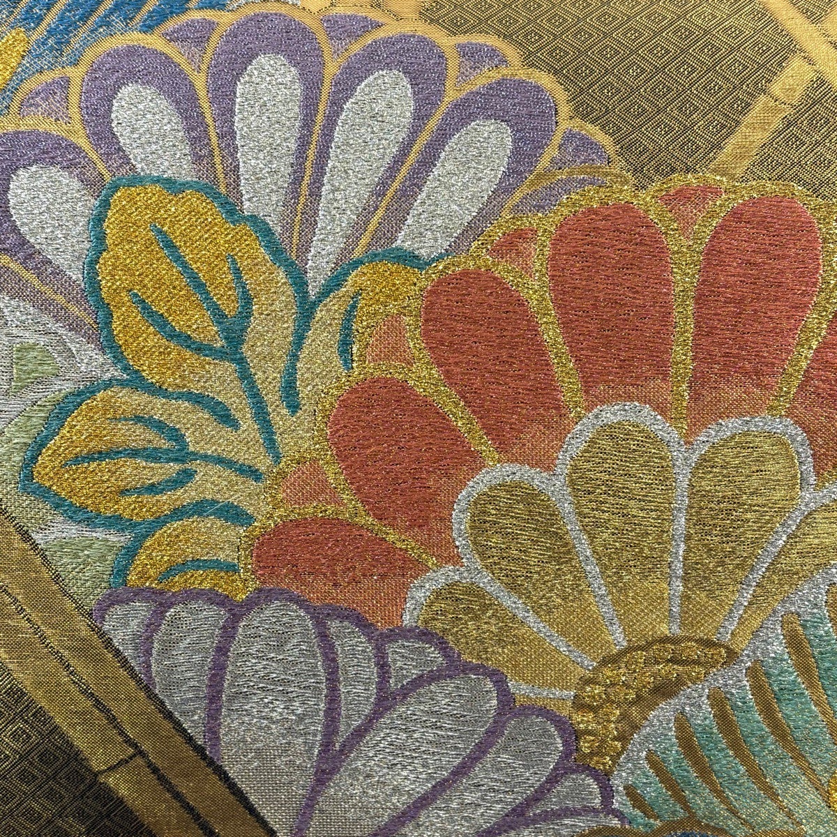 袋帯 鶴 菊 松 藤 金糸 引箔 芯なし NO-986 袋帯 鶴 菊 松 藤 金糸 引箔 芯なし NO-986 【公式通販】
