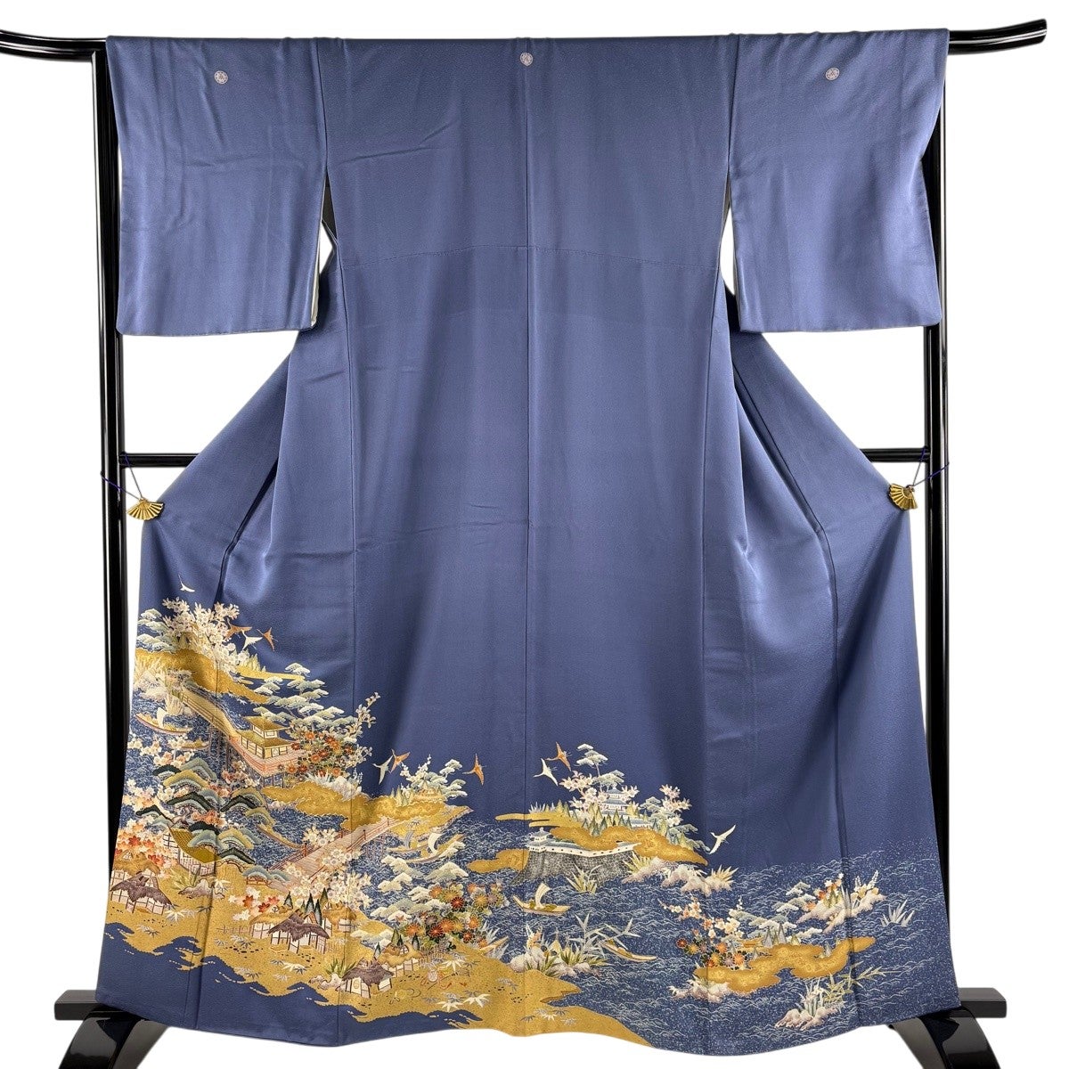 美品　豪華⭐︎正絹黒留袖　裄丈長め　単品 黒留袖 美品 秀品 身丈157.5cm 裄丈63cm 正絹 中古 黒留袖 身丈