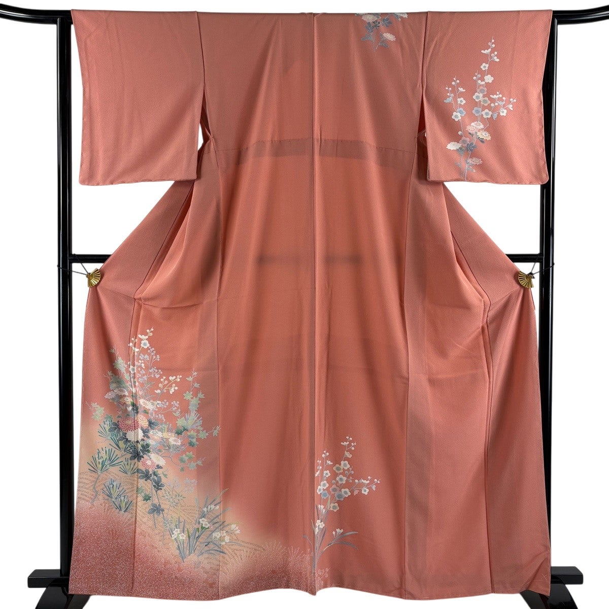 美品】 訪問着 身丈162cm 裄丈63cm S 袷 菊 波 染め分け ぼかし