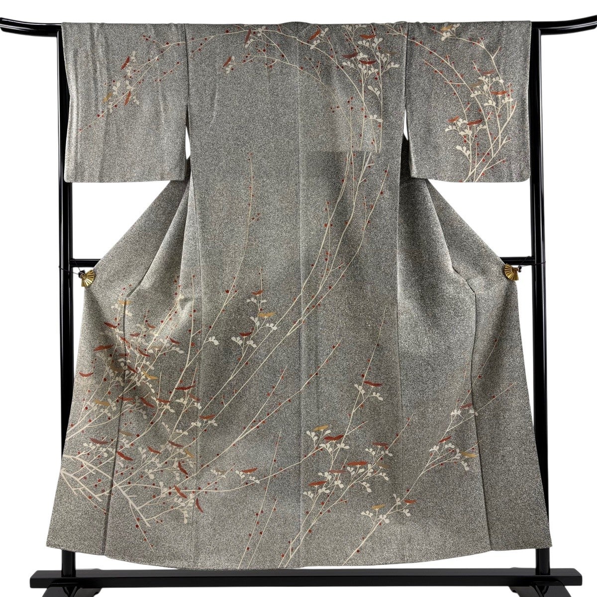 美品】 訪問着 身丈158.5cm 裄丈65cm M 袷 染谷梅治 落款あり 草花