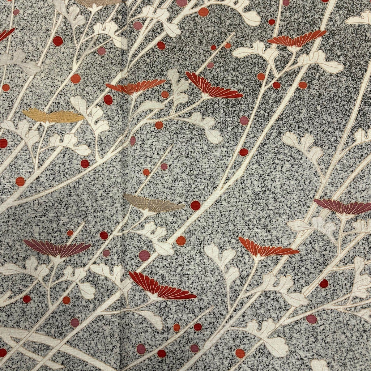 訪問着 美品 秀品 身丈155cm 裄丈65cm 正絹 【中古】 訪問着 身丈155cm 裄丈64.5cm M 袷 波 幾何学 赤茶 正絹 秀品 一つ紋