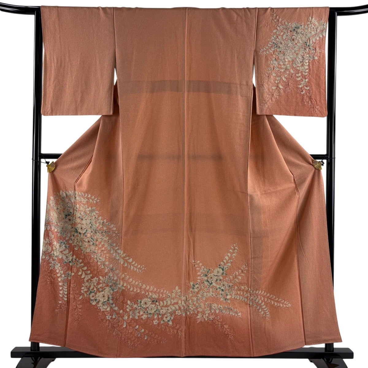 訪問着 身丈161.5cm 裄丈67.5cm L 袷 翠山工房 落款あり 辻が花